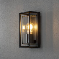 Brindisi Wandl. E27 schwarz mit klarem Glas 2