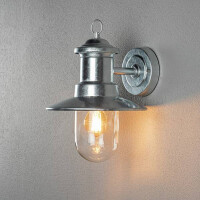 Napoli Wandl. E27 galvanisiert klares Glas 2