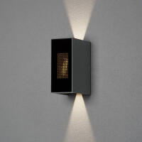 Cremona Wandl, anthr, dig, Flamme, 2x3Watt, LED , mit Fernb.