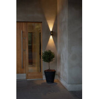 Cremona Wandl, anthr, dig, Flamme, 2x3Watt, LED , mit Fernb.