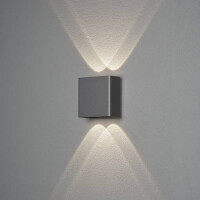 Chieri Wandl. 2x2 LED Aluminium, anthrazit, IP54 2