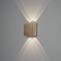Chieri 2x2 LED Wandleuchte messing 2
