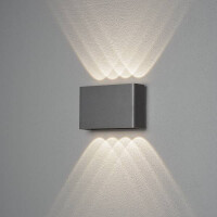 Chieri Wandl. 2x4 LED Aluminium, anthrazit, IP54 2