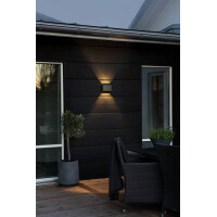 Chieri Wandl. 2x4 LED Aluminium, anthrazit, IP54 3