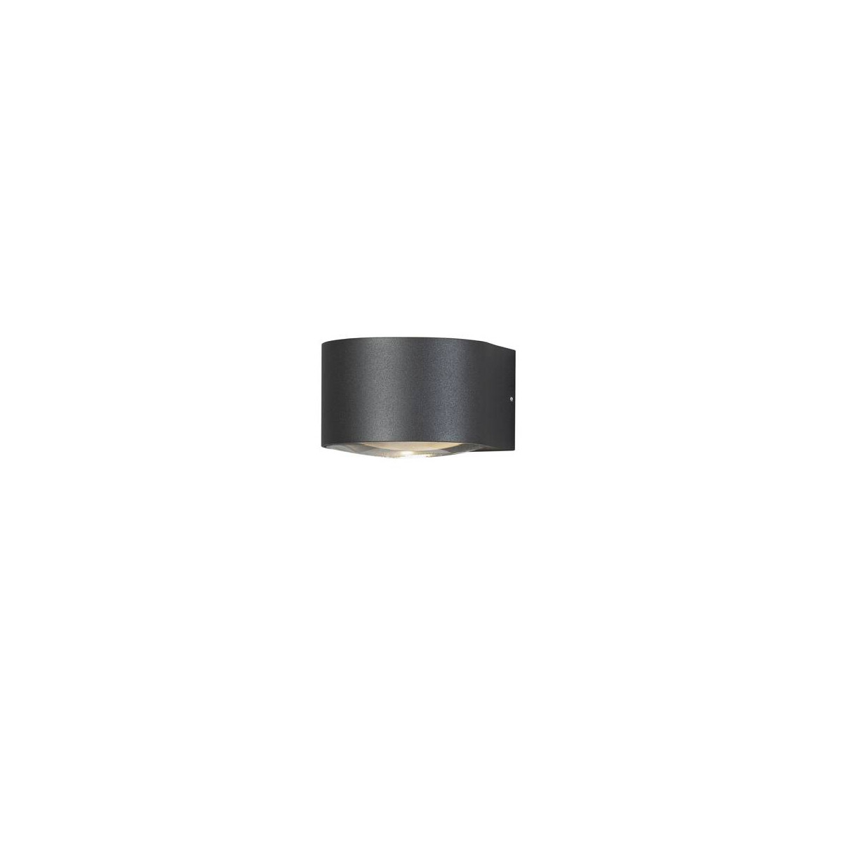 Gela LED Kristall-Linsen-Wandleuchte ab/auf anthrazit 2x6W