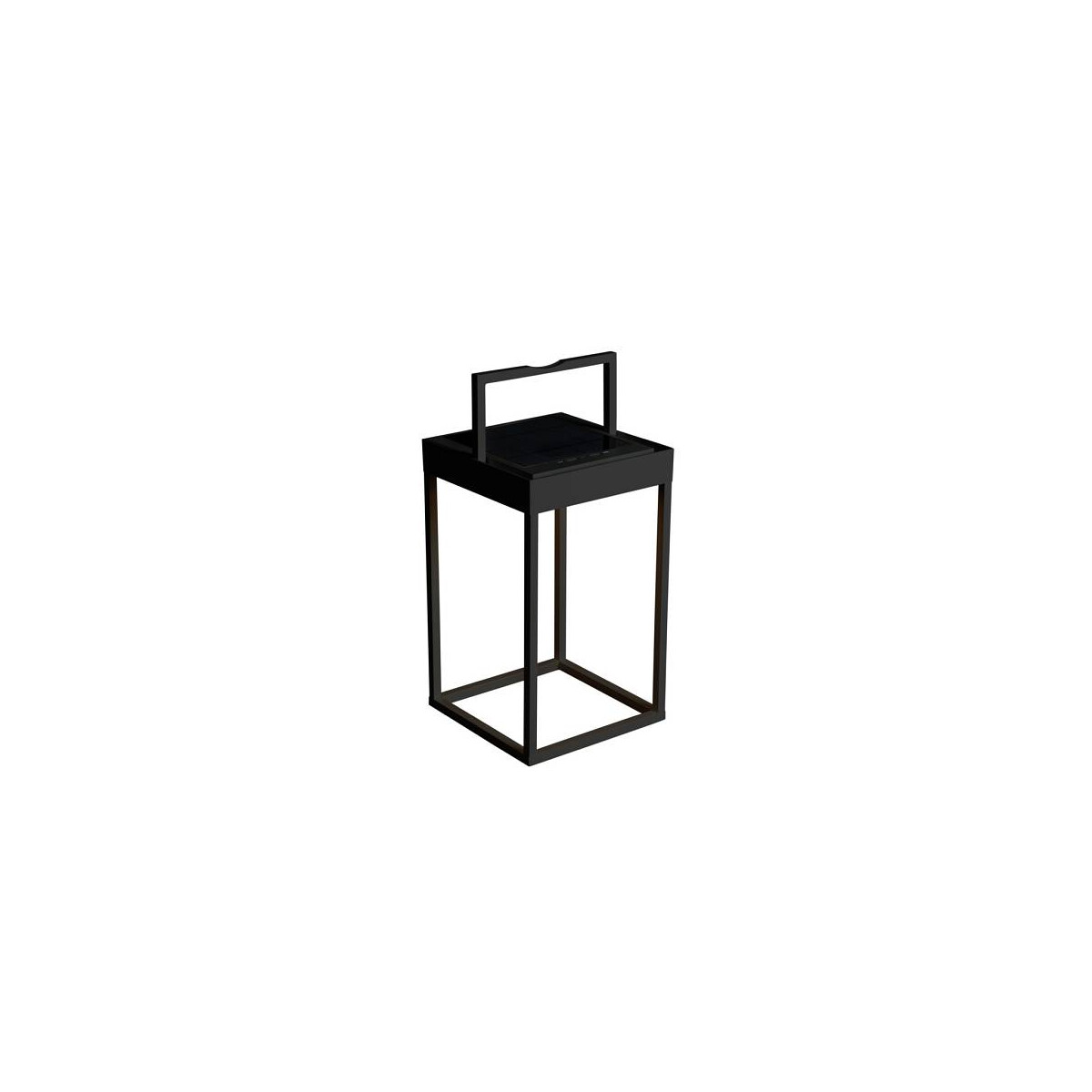 PortofinoLED Solar/USB-Laterne schwarz, dimmbar, Dammerungs