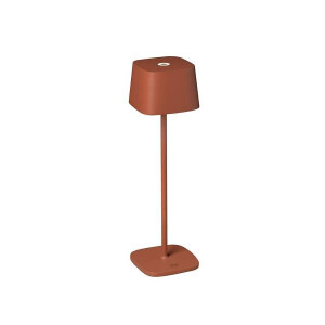 Capri USB-Tischl. terrakotta, 2700/3000K, dimmbar, eckig