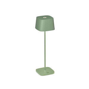 Capri USB-Tischl. Grün/grau, 2700/3000K, dimmbar, eckig