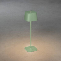 Capri USB-Tischl. Grün/grau, 2700/3000K, dimmbar, eckig