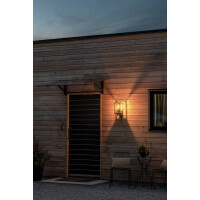 Carpi Wandl. E27 schwarz up/down mit klarem Glas 2