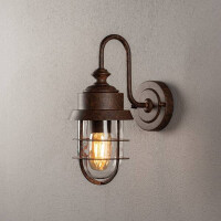 Cerignola Wandl. E27 Rostoptik mit klarem Glas 2
