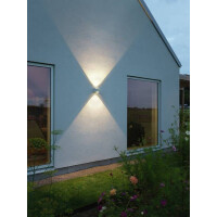 Bitonto LED Kristall-Linsen-Wandleuchte ab/auf weiss 2x5,5W 