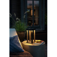Cannes LED USB-Laterne 42cm schwarz, dimmbar 2700/3000K 3