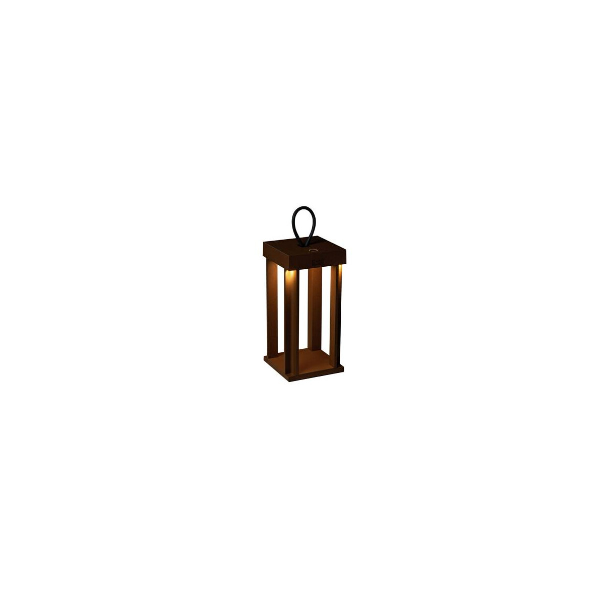 Cannes LED USB-Laterne 42cm Rost, dimmbar 2700/3000K
