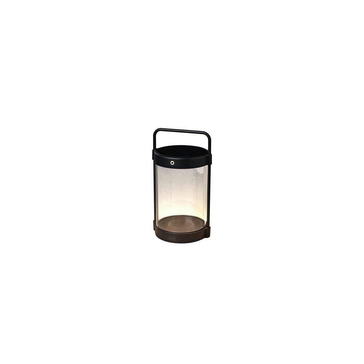 Crotone LED Solar/USB-Laterne schwarz, dimmbar, Dammerungs