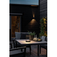 Crotone LED Solar/USB-Laterne schwarz, dimmbar, Dammerungs 3
