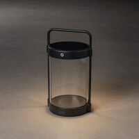 Crotone LED Solar/USB-Laterne schwarz, dimmbar, Dammerungs 4