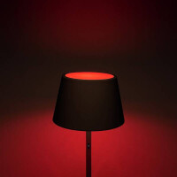 Pomezia USB-Stehlampe schwarz, 2700/3000/4000K+RGB, dimmbar 