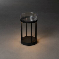 Chieti LED USB-Laterne schwarz, dimmbar 2700/3000K Glasdek 4