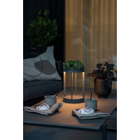 Chieti LED USB-Laterne Grau, dimmbar 2700/3000K Glasdek 3