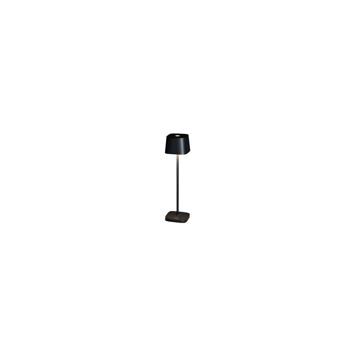Capri-Mini USB-Tischl. schwarz, 2700/3000K, dimmbar, eckig