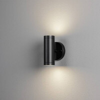 Modena ab/auf LED Wandl. schw., 2x4W, Glas 2