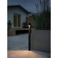 Udine LED Wegeleuchte schwarz, 12W, Glas 3