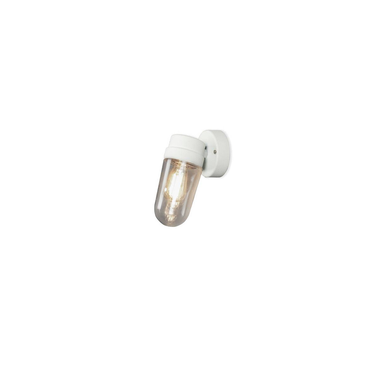 Vega Wandleuchte weiß E27, Aluminium/Glas