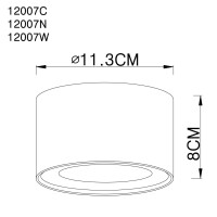 Serena Deckenleuchte Metall Nickel Matt, Led 5