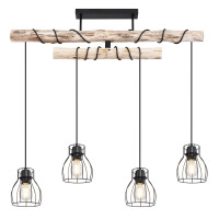 Globo 15326-4D Mina Deckenleuchte Metall Schwarz Matt, 4X E2