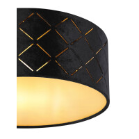 Globo 15334D Sunna Deckenleuchte Metall Schwarz, 1X E27 Led 