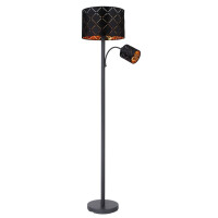 Globo 15334S4 Sunna Stehleuchte Metall Schwarz, 1X E27 3
