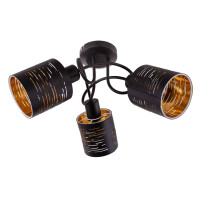 Globo 15342-3D Tunno Deckenleuchte Metall Schwarz, 3X E14 3