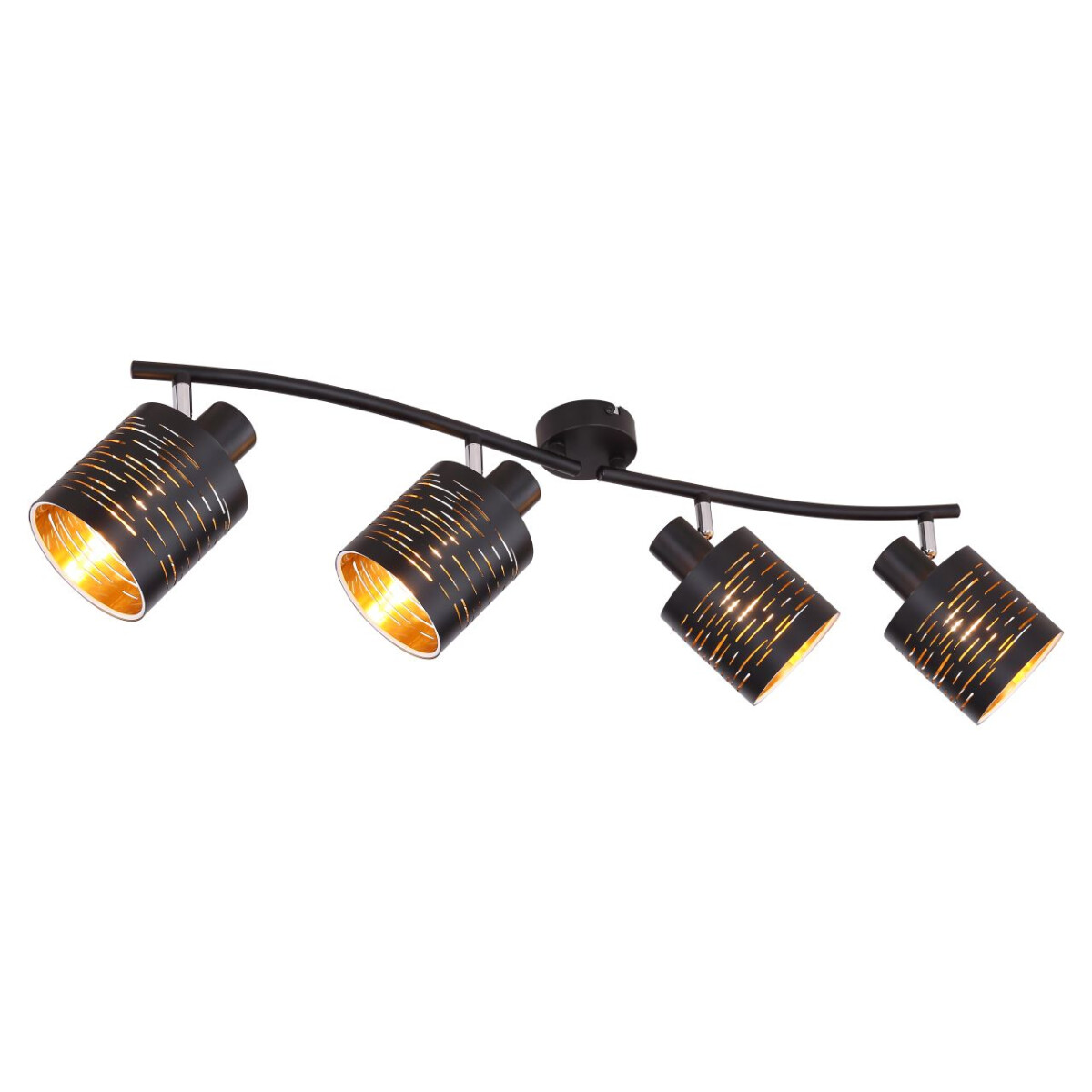 Tunno Strahler Metall Schwarz, 4X E14 Led