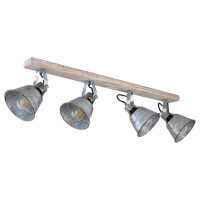 Globo 15366Z-4 Günther I Strahler Holz Weiß, 4X E
