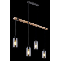 Hadera Hängeleuchte Metall Schwarz Matt, 4X E27 3
