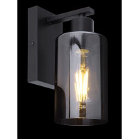 Globo 15465W Hadera Wandleuchte Metall Schwarz Matt, 1X E27 
