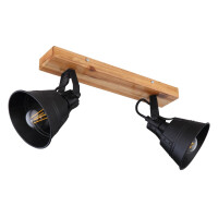 Globo 15466S-2 Günther Strahler Holz Braun, 2X E27 3