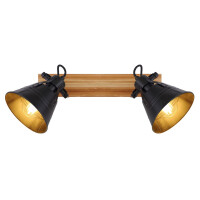 Globo 15466S-2 Günther Strahler Holz Braun, 2X E27 5