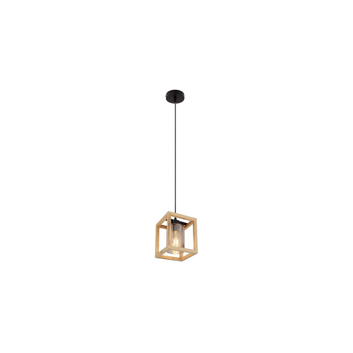 Pettey Hängeleuchte Metall Schwarz Matt, 1X E27