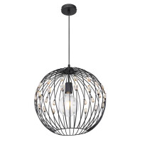 Globo 16029H1 Hanako Hängeleuchte Metall Schwarz Matt, 