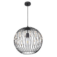 Globo 16029H1 Hanako Hängeleuchte Metall Schwarz Matt, 