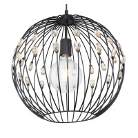 Globo 16029H1 Hanako Hängeleuchte Metall Schwarz Matt, 