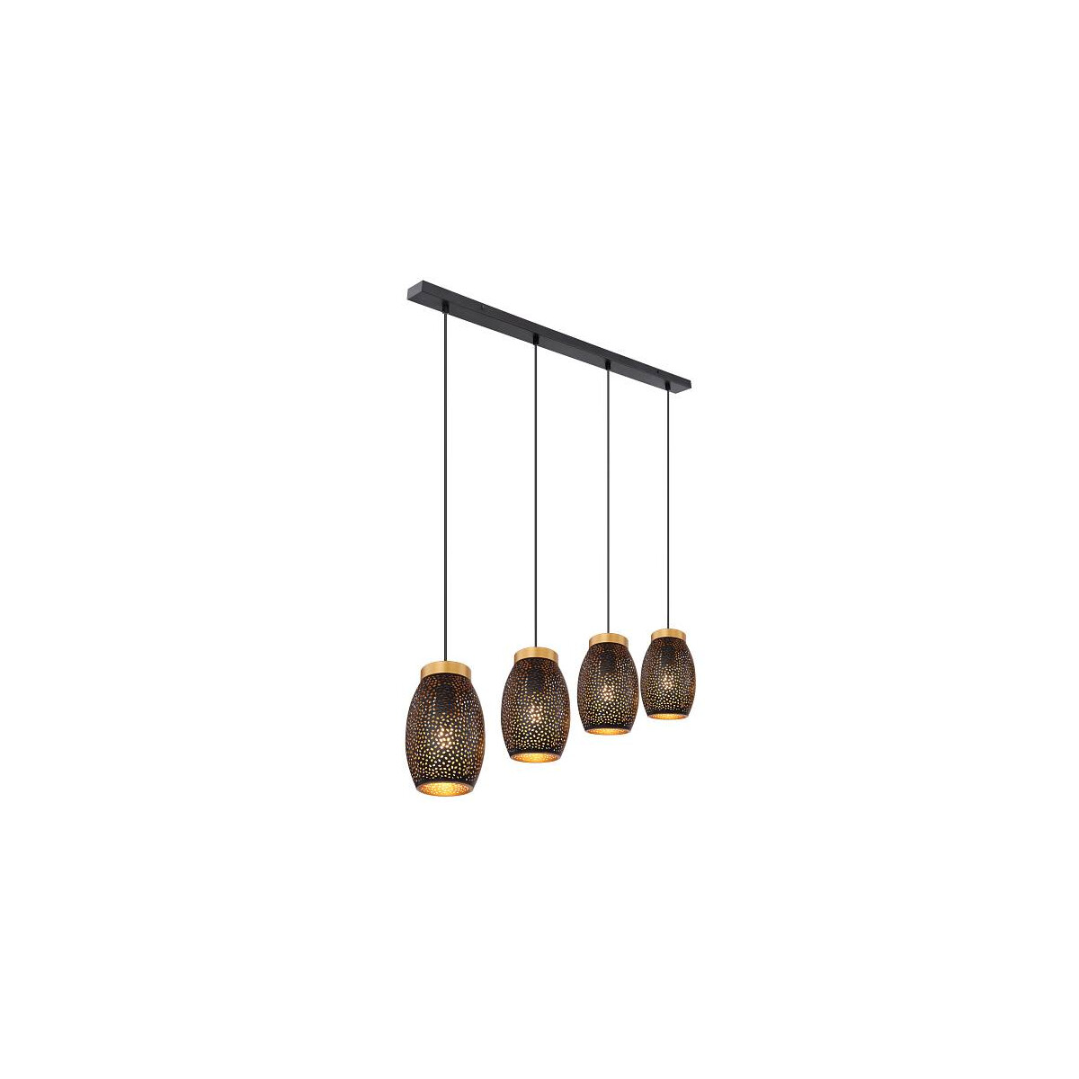 Narri Hängeleuchte Metall Goldfarben, 4X E27