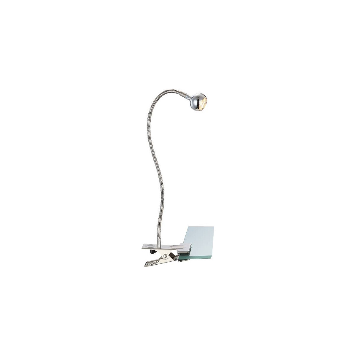 Serpent Klemmstrahler Metall Nickel Matt, Led