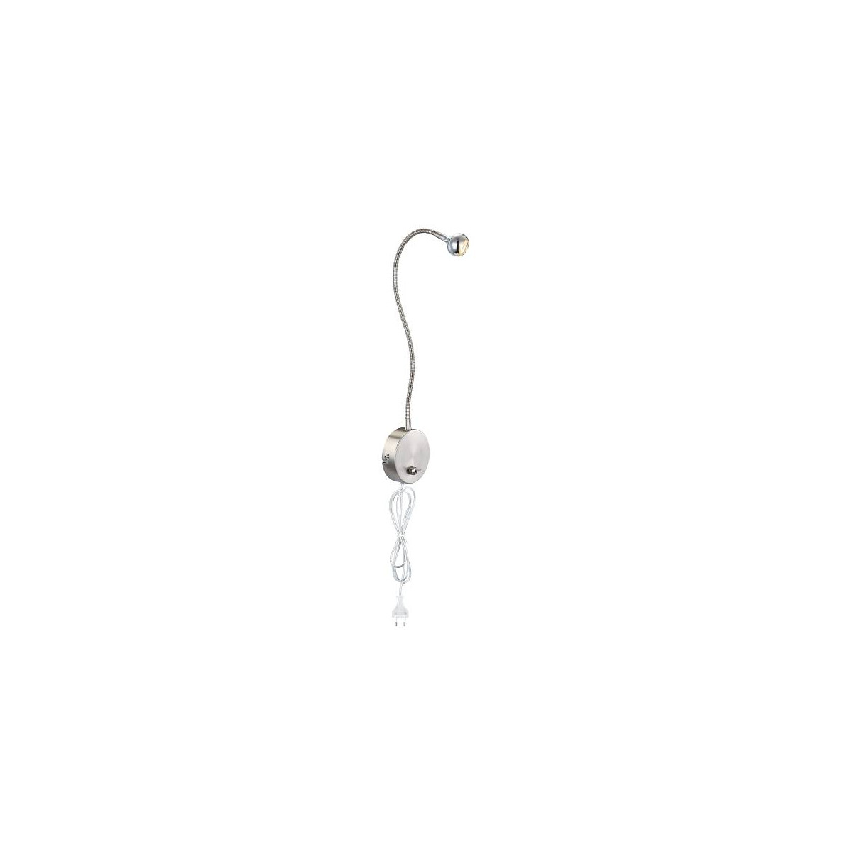 Serpent Wandleuchte Metall Nickel Matt, Led