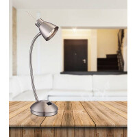 Nuova Tischleuchte Metall Nickel Matt, 1X Gu10 Led 2