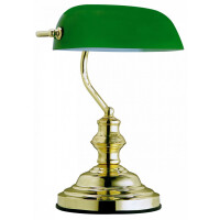 Globo 2491 Antique Tischleuchte Metall Messingfarben, 1X E27