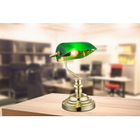 Globo 2491 Antique Tischleuchte Metall Messingfarben, 1X E27