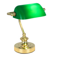Globo 24917 Antique Tischleuchte Metall Messingfarben, 1X E1